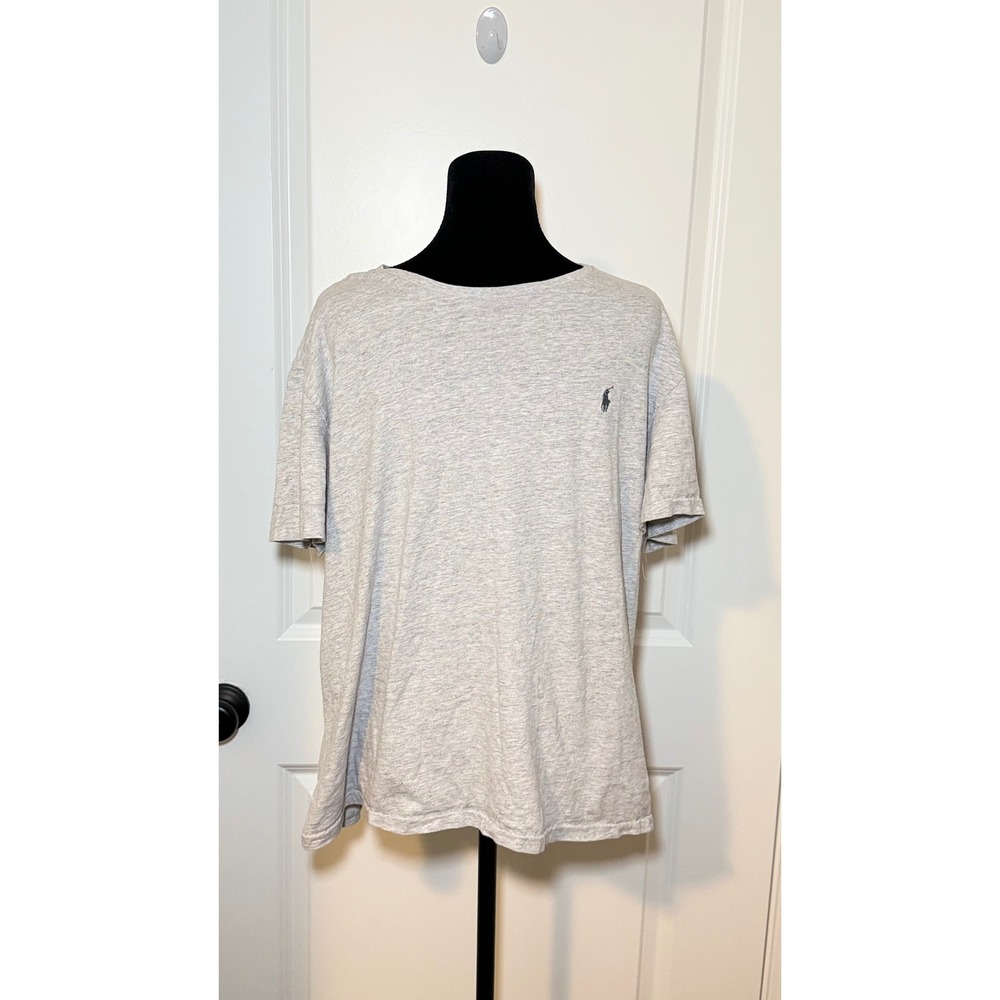 Polo‎ Ralph Lauren Mens Short Sleeve T-Shirt Heather Grey Large Cotton